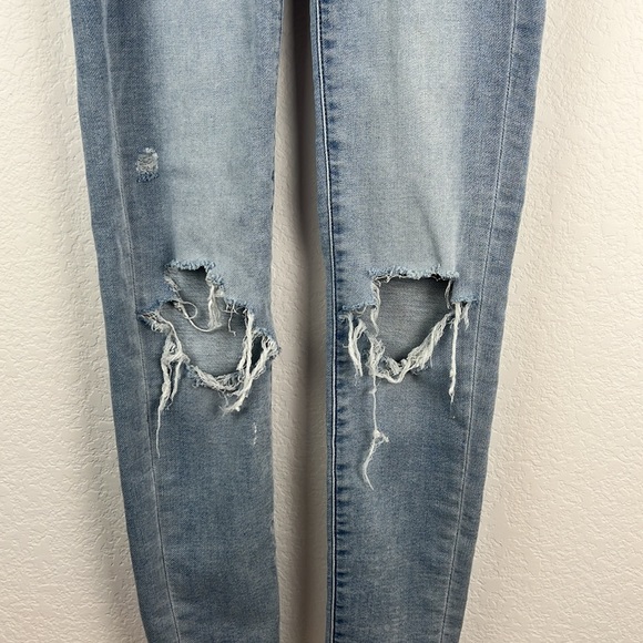 American Eagle Next Level Stretch Jegging Denim Distressed Size 00 Preowned - Picture 4 of 12